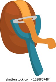 Patatas, ilustración, vector sobre fondo blanco