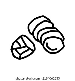 peel potatoes line icon vector. peel potatoes sign. isolated contour symbol black illustration
