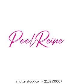 Peel Reire Text vector design illustration on white background. Text banner ads. 