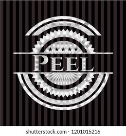  Peel silver shiny emblem
