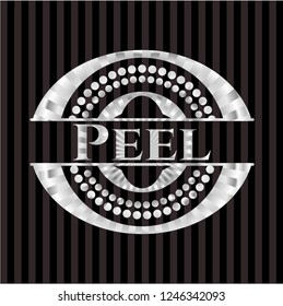 Peel silvery emblem