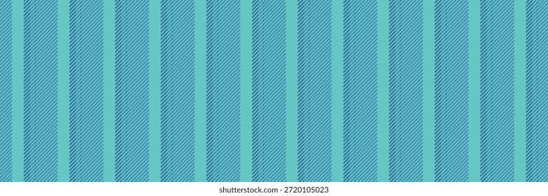 Tela de fondo de Vertical de la cáscara, líneas inconsútiles de la materia textil del medio tono. Vector de textura de patrón de rayas de escenografía en paleta de colores cian y verde azulado.
