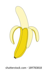 peeled banana