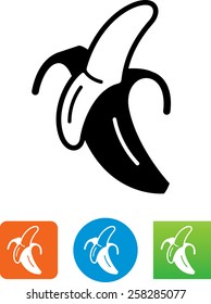 Peeled banana icon
