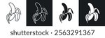 Peeled banana icon pack for app and website ui designs.