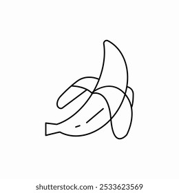 peeled banana icon sign vector