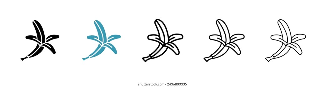 Peeled Banana Vector Icon Set. Instant Magic vector symbol for UI design.