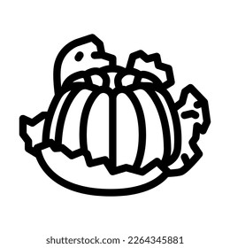 vector de icono de línea de clementina pelada. signo de clementina pelada. símbolo de contorno aislado ilustración negra