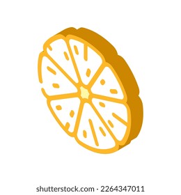 peeled clementine slice isometric icon vector. peeled clementine slice sign. isolated symbol illustration