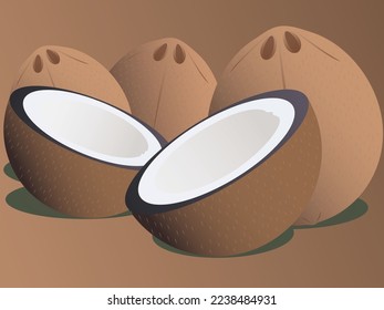 Peeled coconut to use for coconut milk texture.