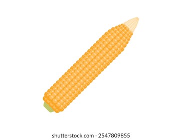 Peeled corn. Simple flat illustration.
