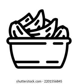 peeled garlic line icon vector. peeled garlic sign. isolated contour symbol black illustration