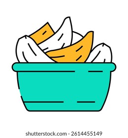 peeled garlic line icon vector. peeled garlic sign. isolated symbol illustration