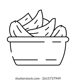 peeled garlic line icon vector. peeled garlic sign. isolated contour symbol black illustration