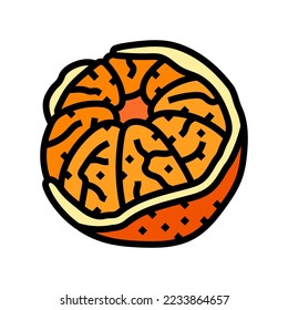 vector de icono de color de mandarina pelada. signo de mandarina pelada. ilustración de símbolo aislado