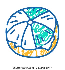 peeled mandarin doodle icon sketch vector. peeled mandarin sign. isolated symbol illustration