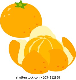 Peeled mandarin orange