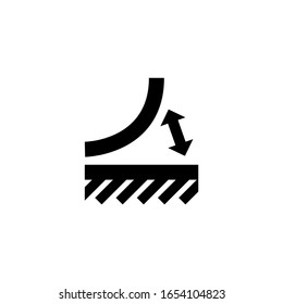 Peeled Off Material, Tear Off Glued. Flat Vector Icon illustration. Simple black symbol on white background. Peeled Off Material, Tear Off Glued sign design template for web and mobile UI element - Shutterstock ID 1654104823