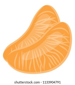 Peeled orange slices riched with pulp sweet and sour taste 