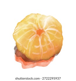 Naranjas peladas que todavía son redondas