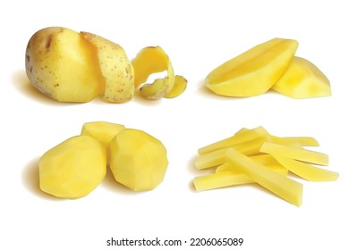 Geschälte Kartoffeln. Einzelne Vektorgrafik