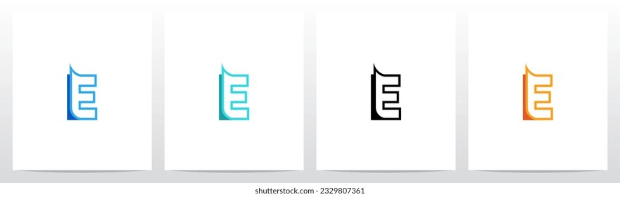 Peeled Sheet Letter Logo Design E