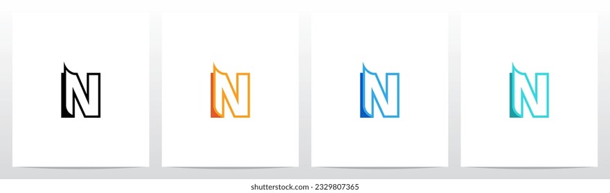 Peeled Sheet Letter Logo Design N