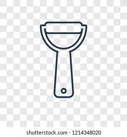 Peeler concept vector linear icon isolated on transparent background, Peeler concept transparency concept in outline style