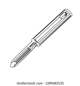 peeler contour vector illustration isolated