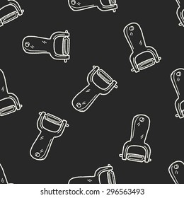 peeler doodle seamless pattern background