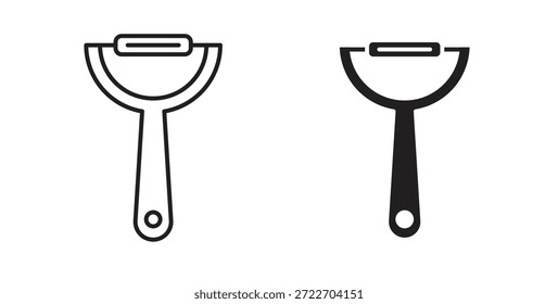 Ilustración vectorial aislada del icono del pelador. Pictograma de Vector para Web y App