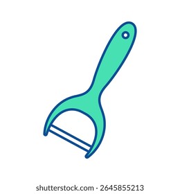 Ícone do descascador. Utensílios. Linha vetor utensílio de cozinha e ferramenta. Ilustração de talheres