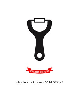 peeler icon in trendy flat design, kitchen utensil icon, potato peeler icon 