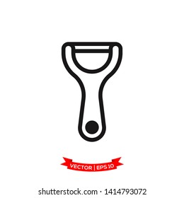 peeler icon in trendy flat design, kitchen utensil icon, potato peeler icon 