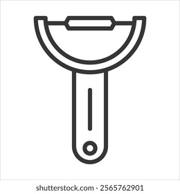 Peeler Icon Vector Illustration Outline Style