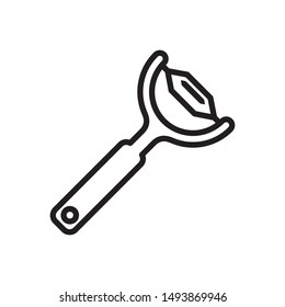 Peeler icon vector. Potato peeler icon symbol illustration. Simple design on white background.
