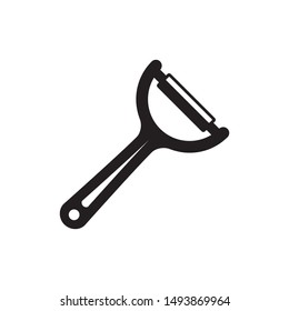 Peeler icon vector. Potato peeler icon symbol illustration. Simple design on white background.