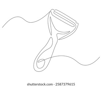 Peeler kitchen continuous line. Continuous one line drawing Peeler kitchen. Kitchen, equipment concept. single line drawing
