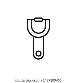 Peeler kitchen tool logo sign vector outline