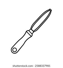 peeler line art vector on white background