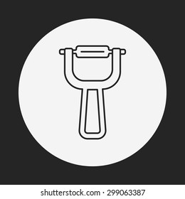 Peeler line icon