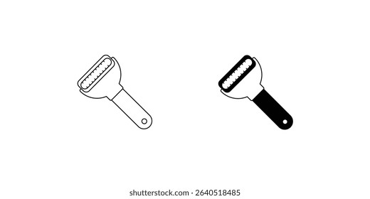 peeler set icon with white background vector stock illustration