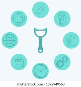 Peeler vector icon sign symbol