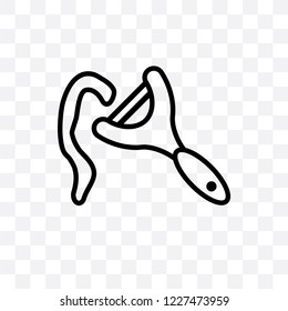 Peeler vector linear icon isolated on transparent background, Peeler transparency concept can be used for web and mobile