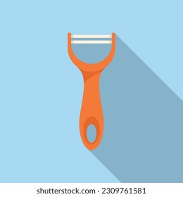 Peeler vegetable cutter icon flat vector. Cut food. Tool slicer