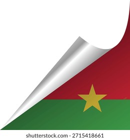 Peeling flag design of Cameroon with vibrant green, red, and yellow colors.