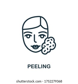 Peeling icon. Simple element from cosmetology collection. Creative Peeling icon for web design, templates, infographics and more