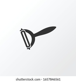 Peeling knife icon symbol. Premium quality isolated vegetable peeler element in trendy style.
