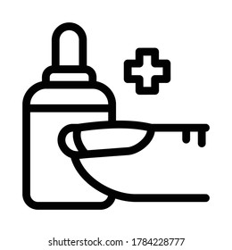 peeling nails icon vector. peeling nails sign. isolated contour symbol illustration