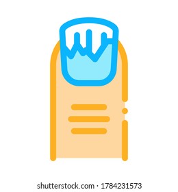 Nägel schälen Symbol Vektorgrafik. Nägel schälen Schild. Illustration von Farbzeichen